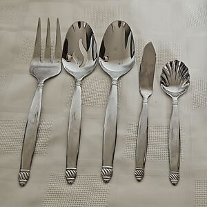 Onieda 5 Pieces Stainless Steel Serving Set 18/10 Silver